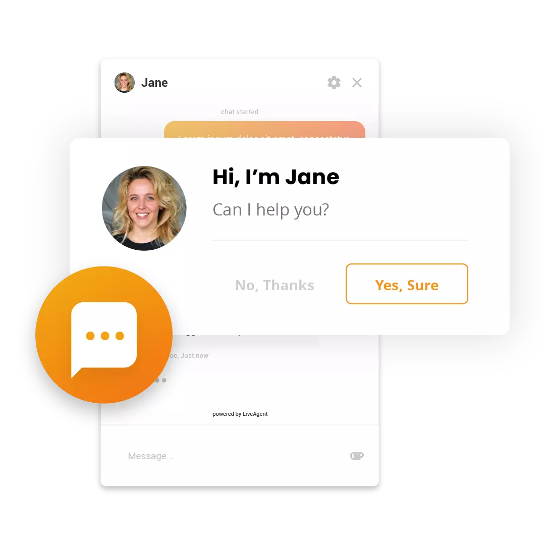 دعوة الدردشة الاستباقية من LiveAgent