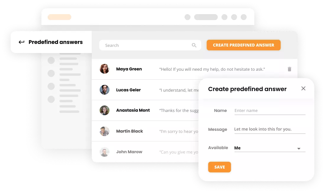 نموذج الإجابات المحددة مسبقاً