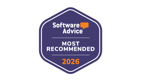 Software Advice badge, Most Recommended Customer Support