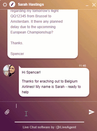 برنامج الدردشة المباشرة من LiveAgent