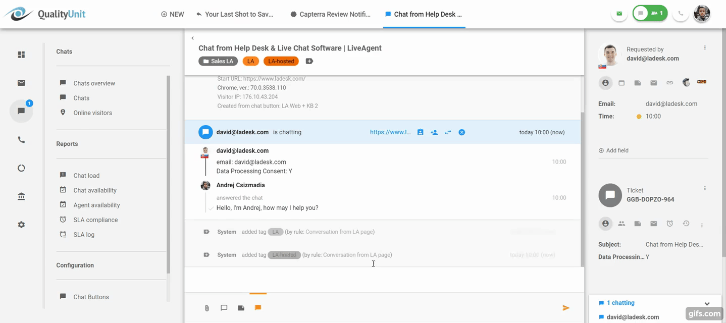 عرض الكتابة في الوقت الفعلي