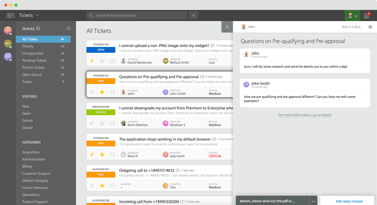 واجهة مستخدم HappyFox