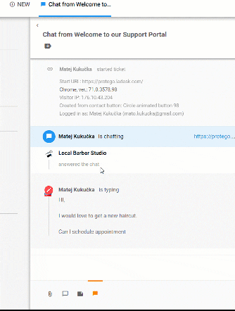 ميزة عرض الكتابة في الوقت الفعلي