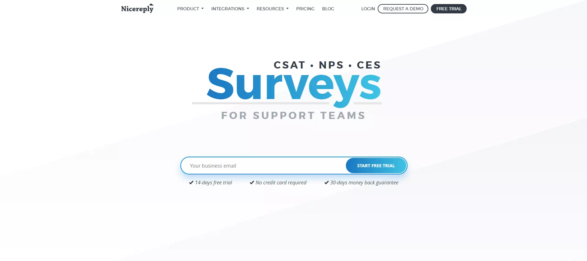 الصفحة الرئيسية لـ NiceReply