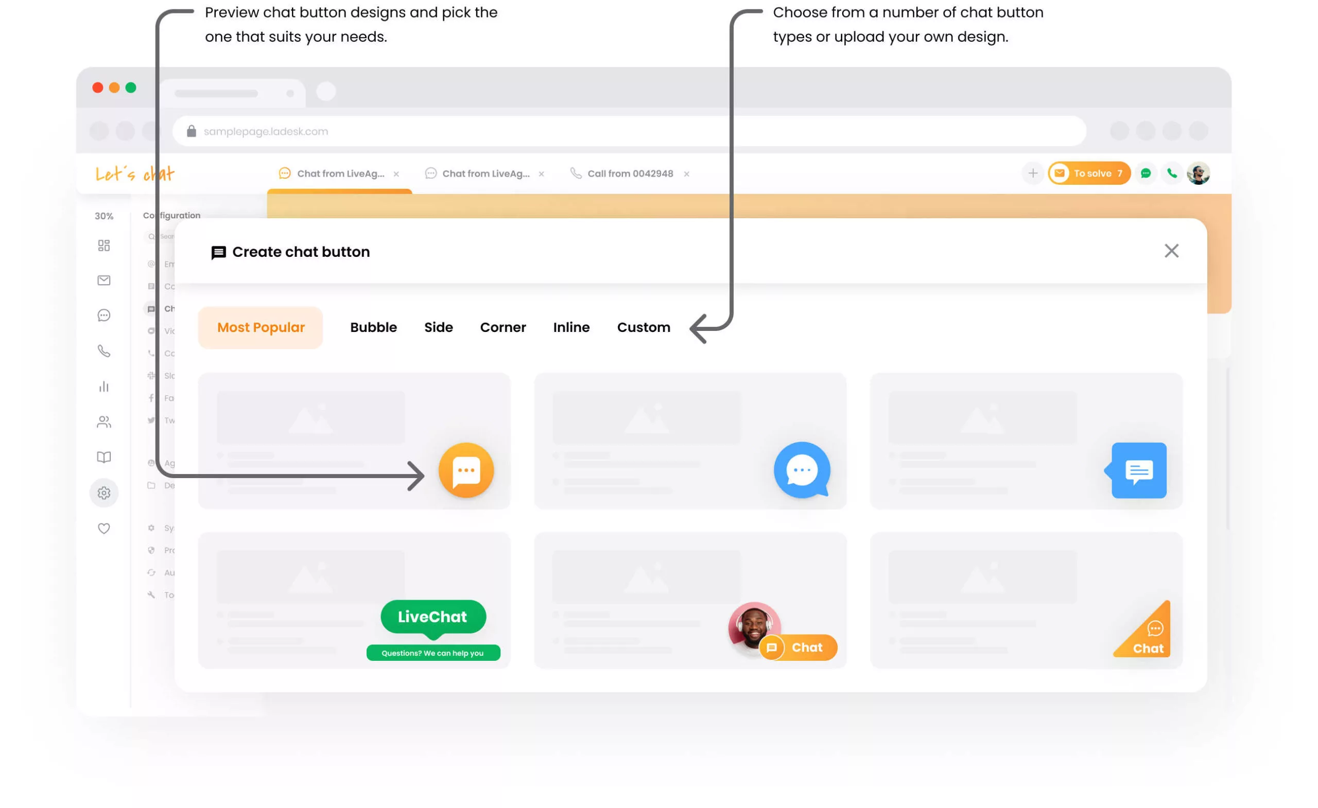 عرض الكتابة في الوقت الفعلي في LiveAgent