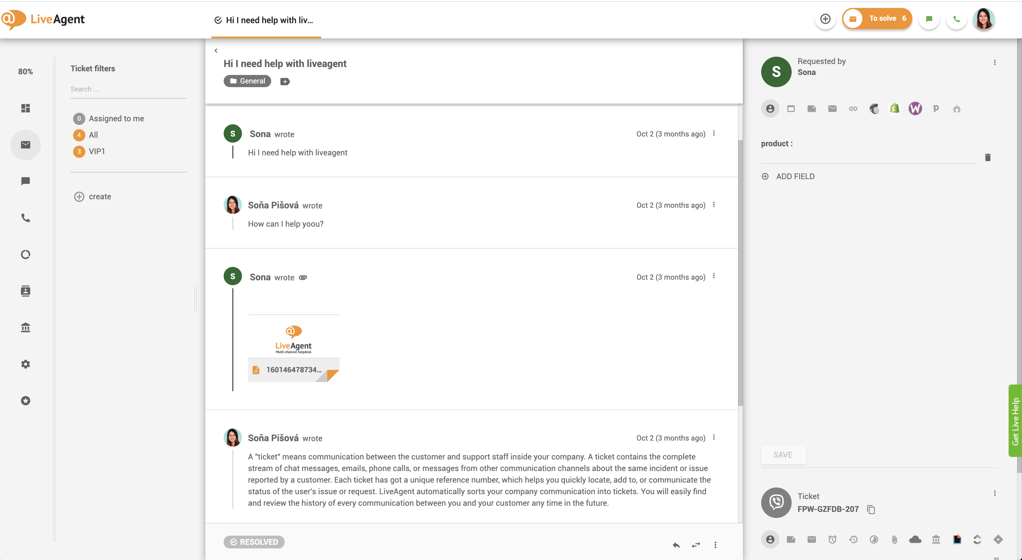 رسائل Viber في LiveAgent
