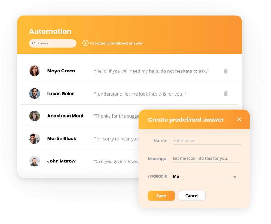 أتمتة LiveAgent - إجابات محددة مسبقاً