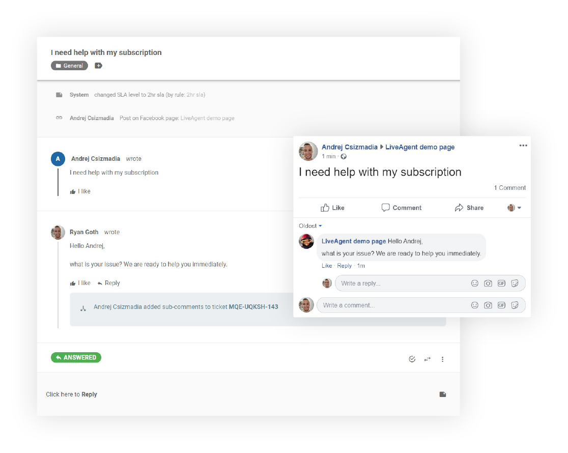 خدمة العملاء عبر وسائل التواصل الاجتماعي على Facebook