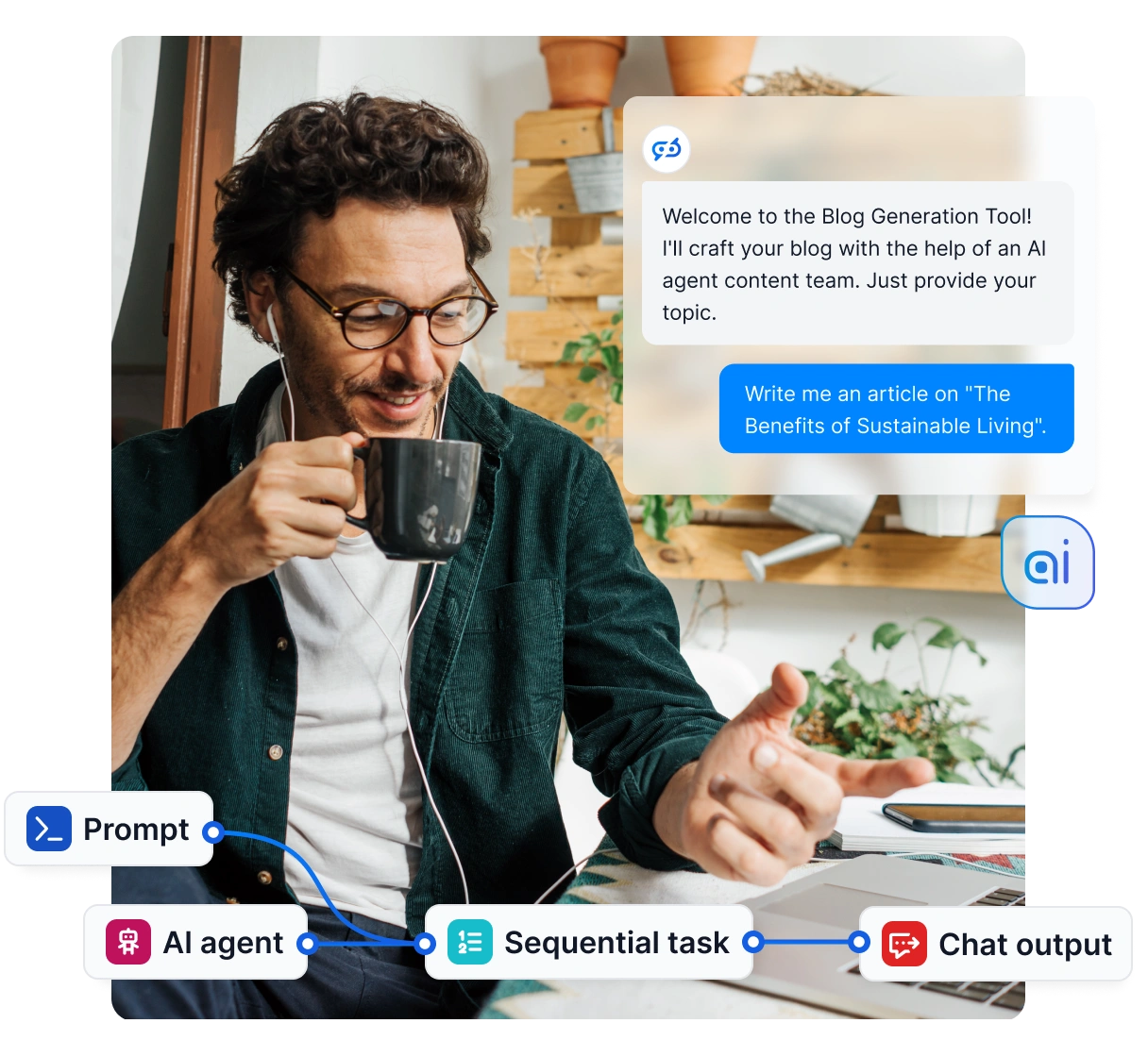 رسم توضيحي للوحة تحكم LiveAgent