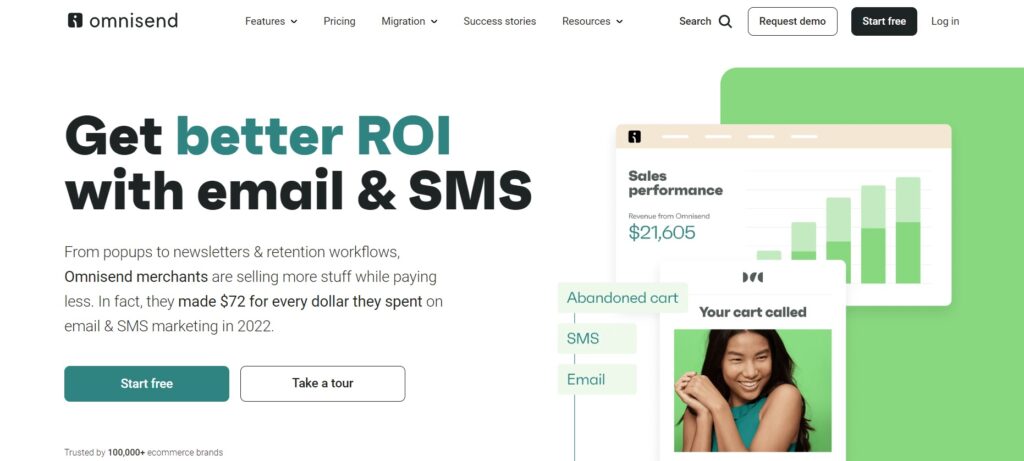 صفحة Omnisend الرئيسية