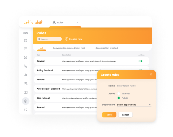 ميزة الأتمتة في LiveAgent