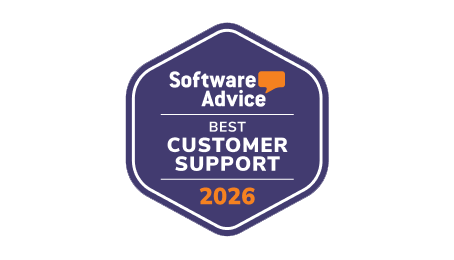 Software Advice badge, Best Customer Support
