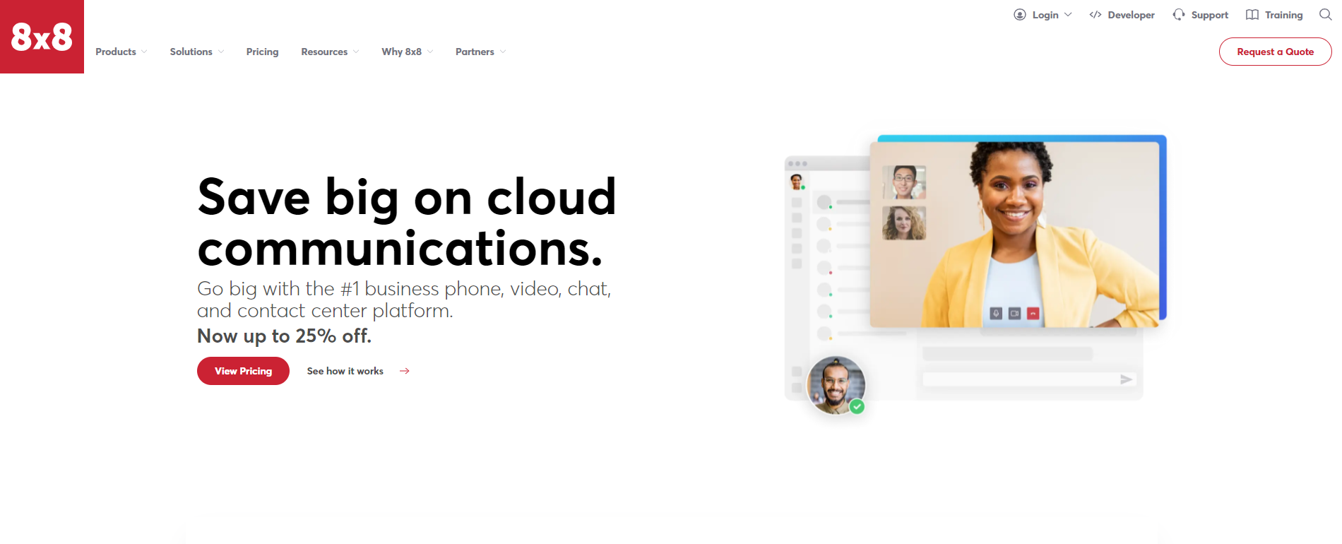 موقع مزود 8x8 X series VoIP