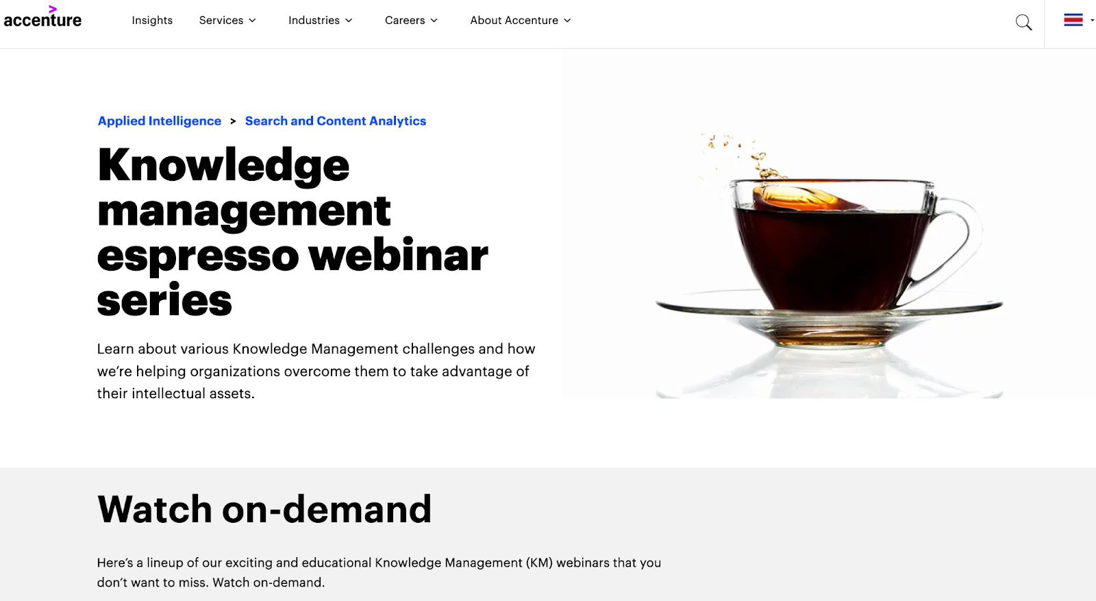 لقطة شاشة من الموارد المشاركة من خلال إدارة المعرفة في Accenture