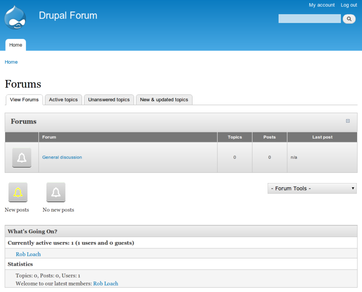 واجهة برنامج منتدى Drupal