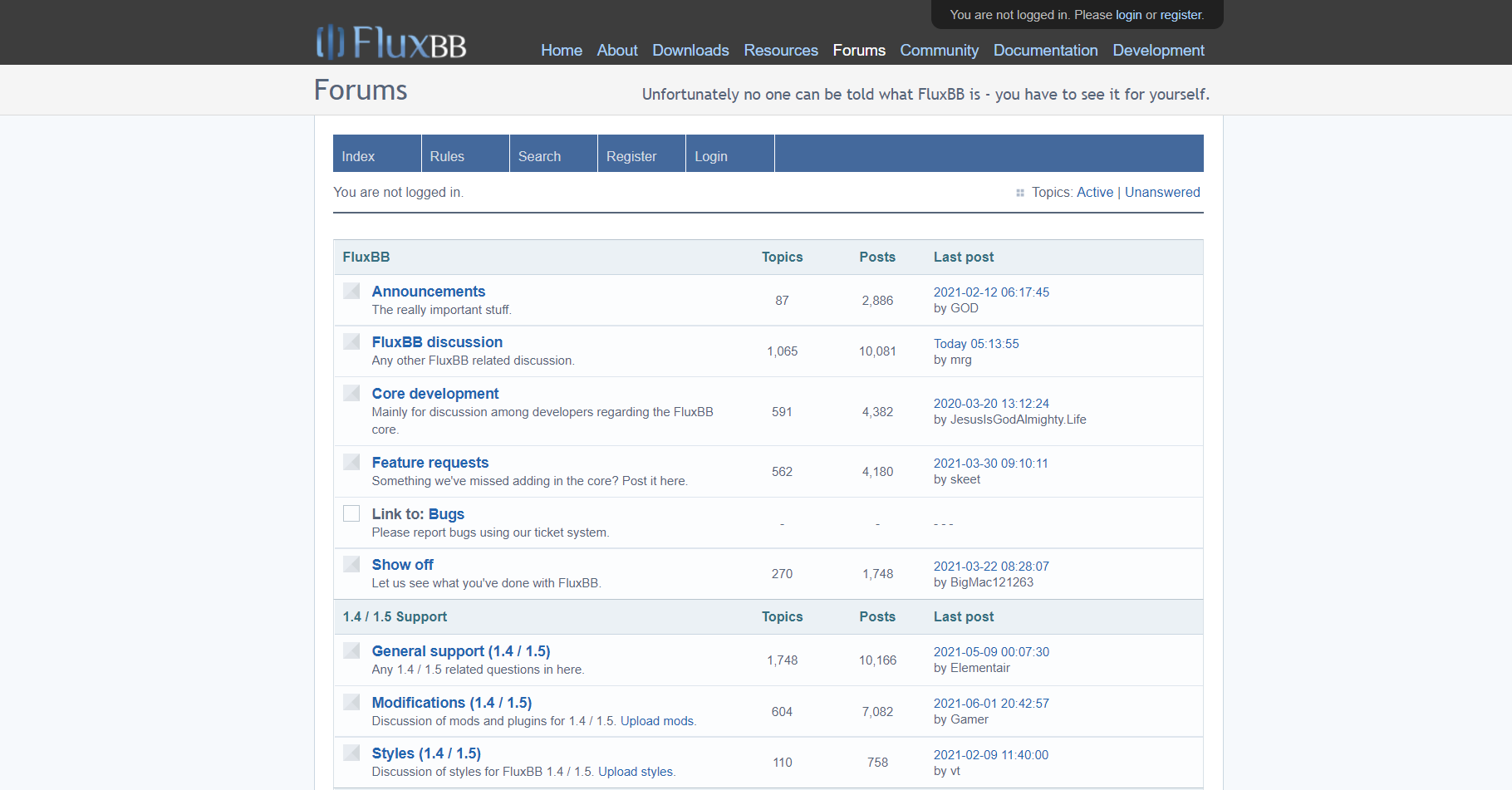 حل منتدى مجتمع FluxBB