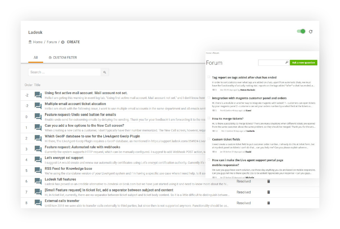 منتدى - LiveAgent
