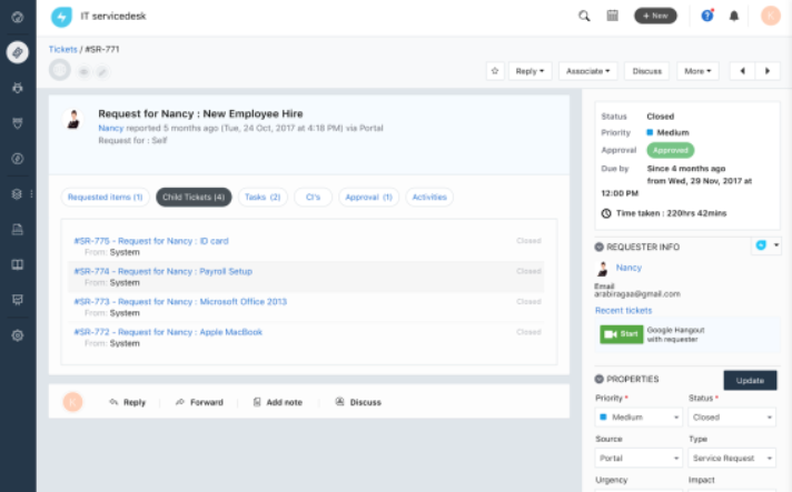 برنامج نظام تذاكر Freshservice