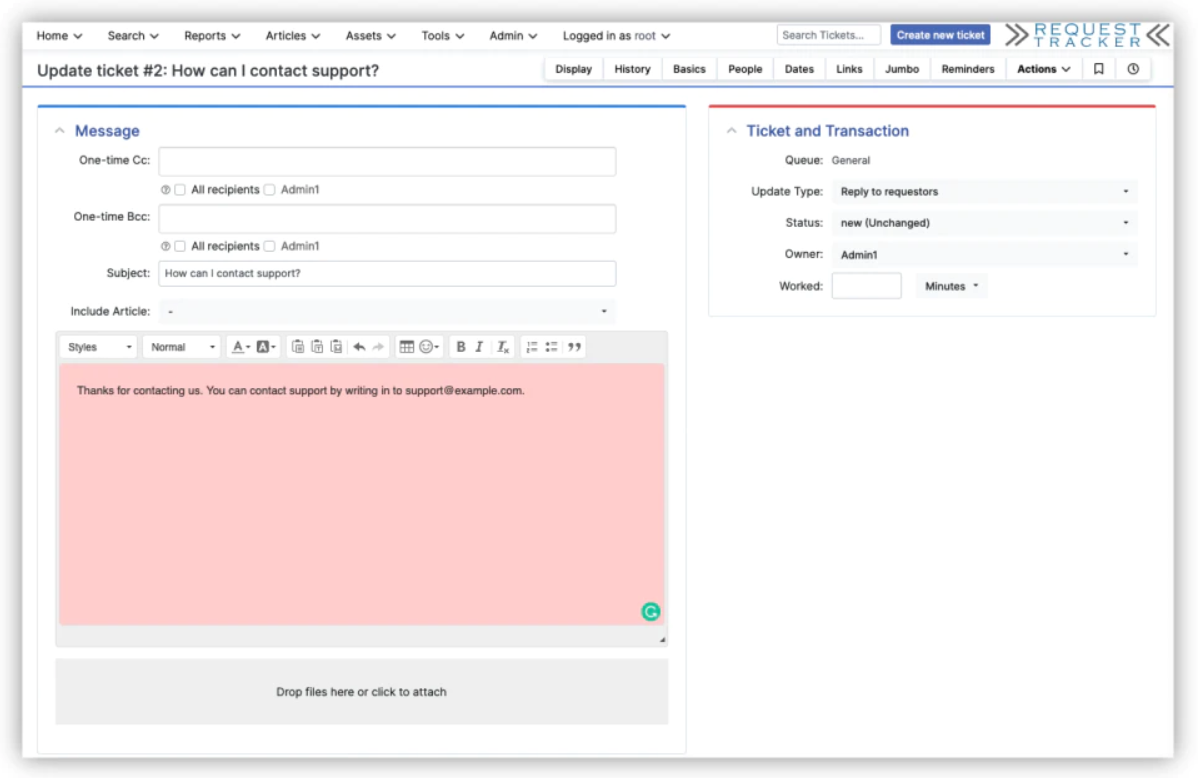 أنظمة تذاكر مفتوحة المصدر من Request Tracker