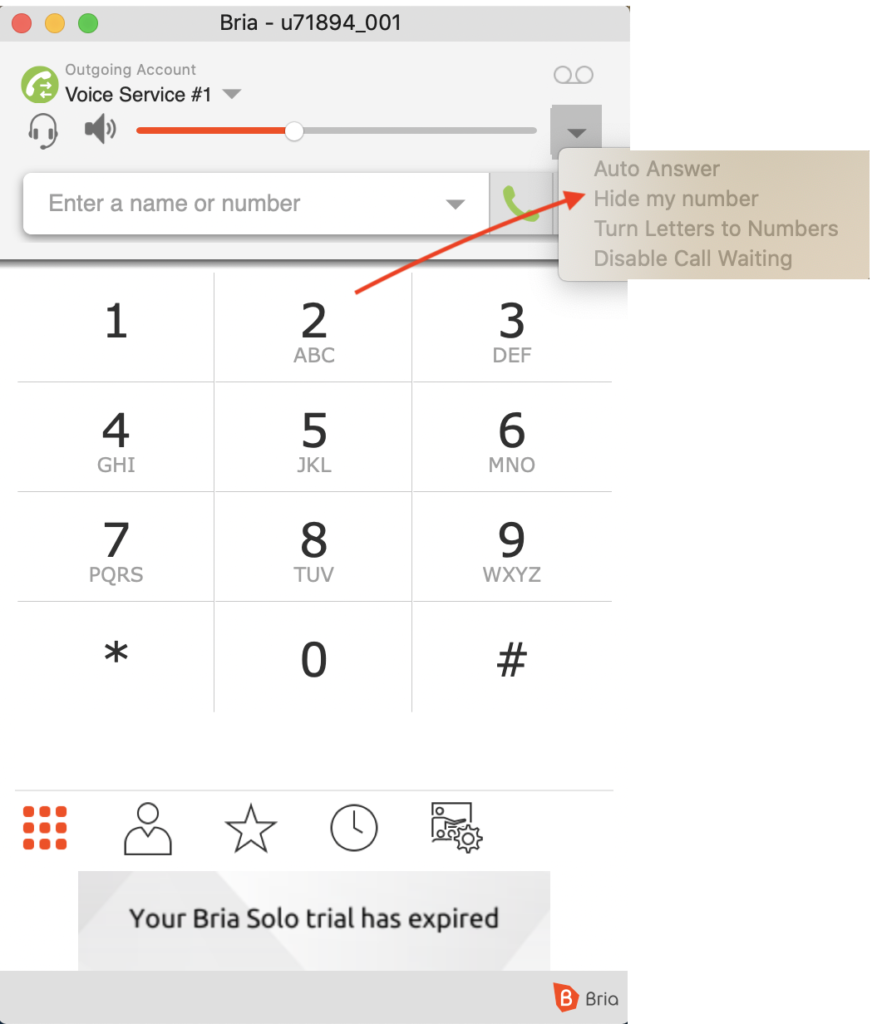 وظائف Bria free softphone