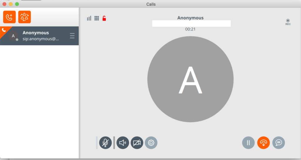 مراسلة Linphone softphone