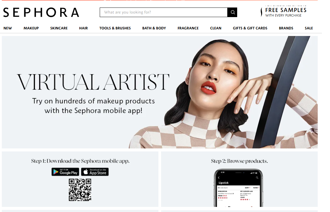 المساعد الافتراضي من Sephora. معاينة Virtual Artist