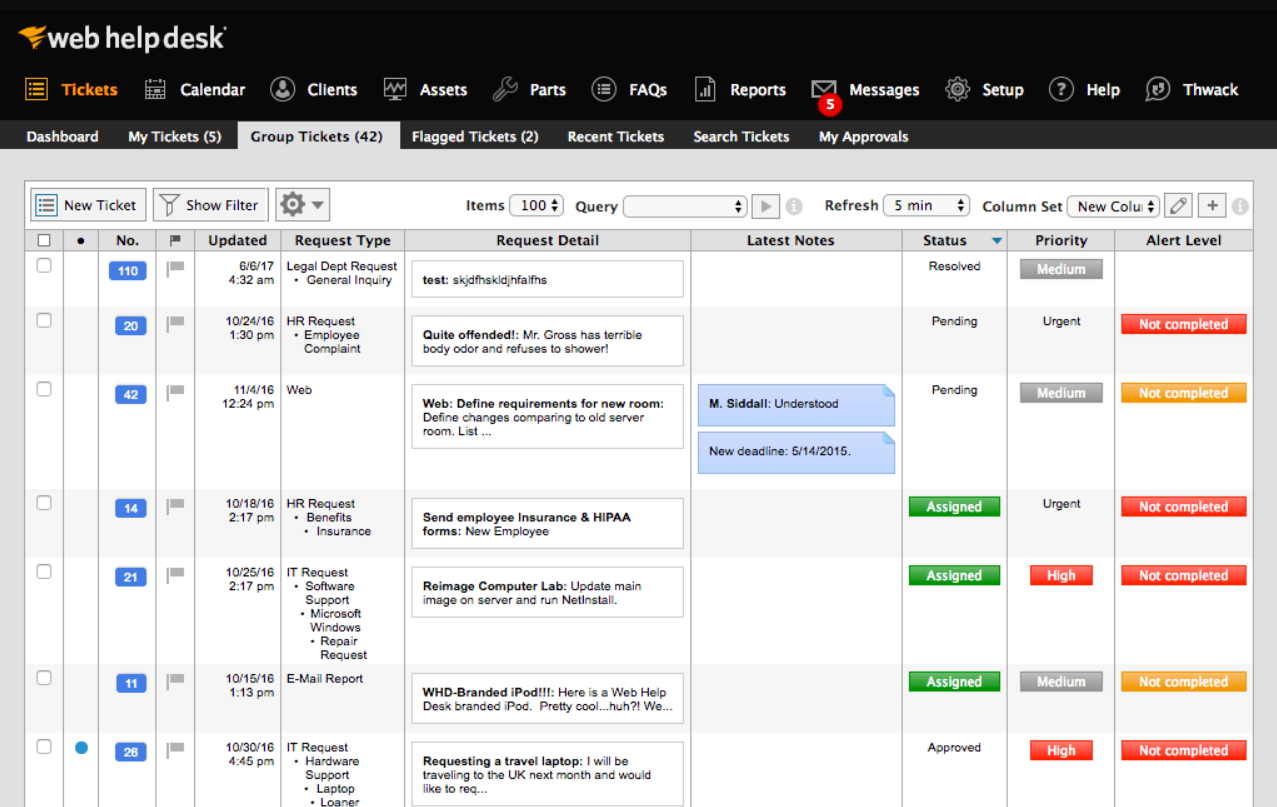 تذاكر SolarWinds Service Desk