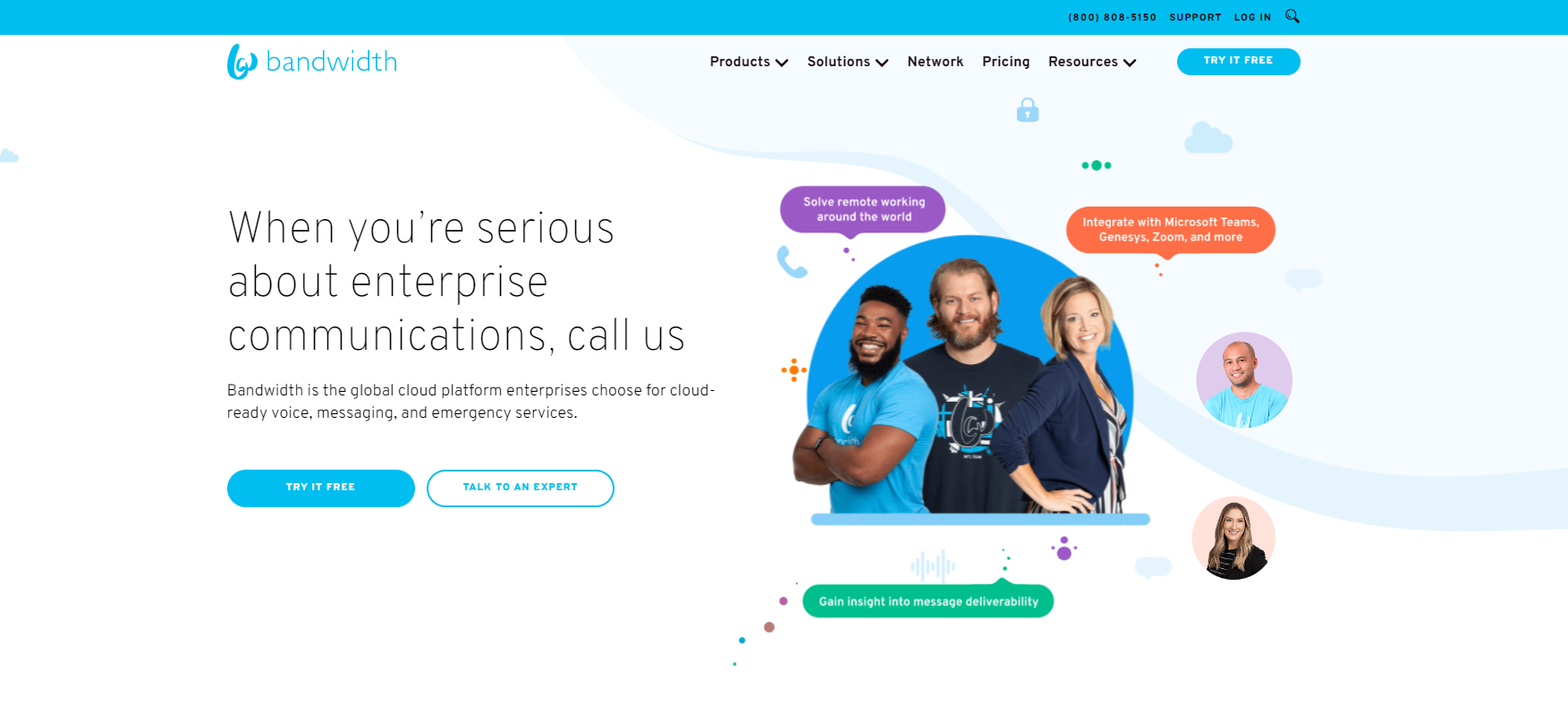موقع مزود Bandwidth VoIP
