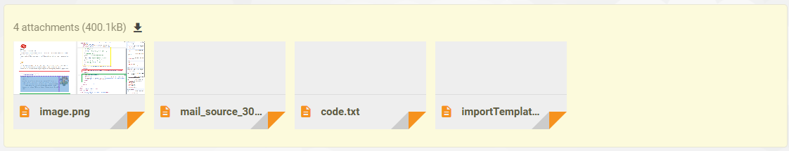 تنزيل المرفقات بكميات كبيرة
