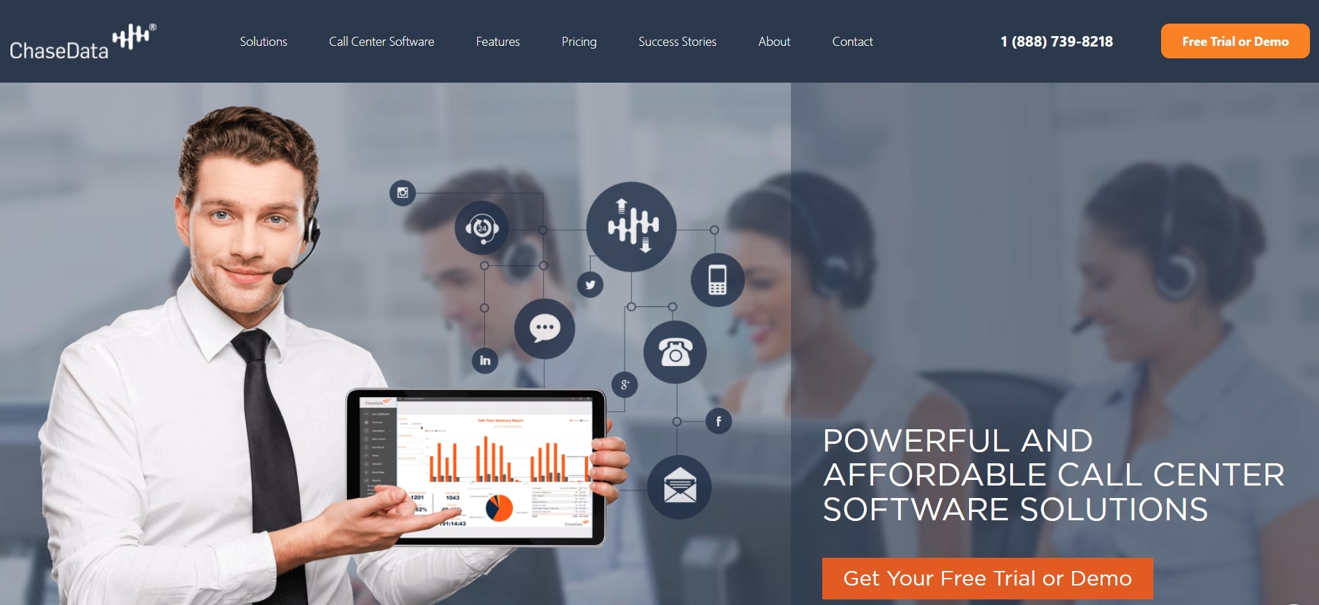 موقع مزود ChaseData CCaaS VoIP