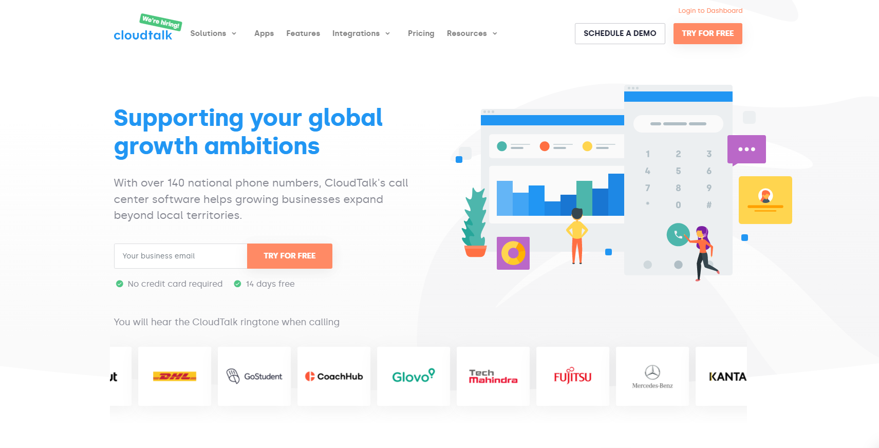 موقع مزود Cloudtalk VoIP