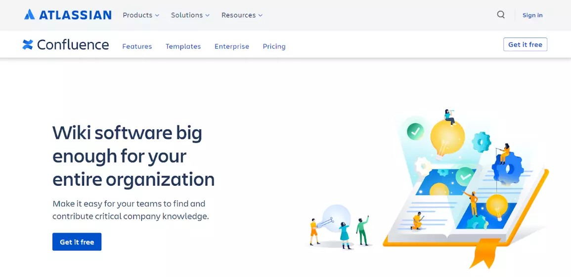صفحة Confluence الرئيسية