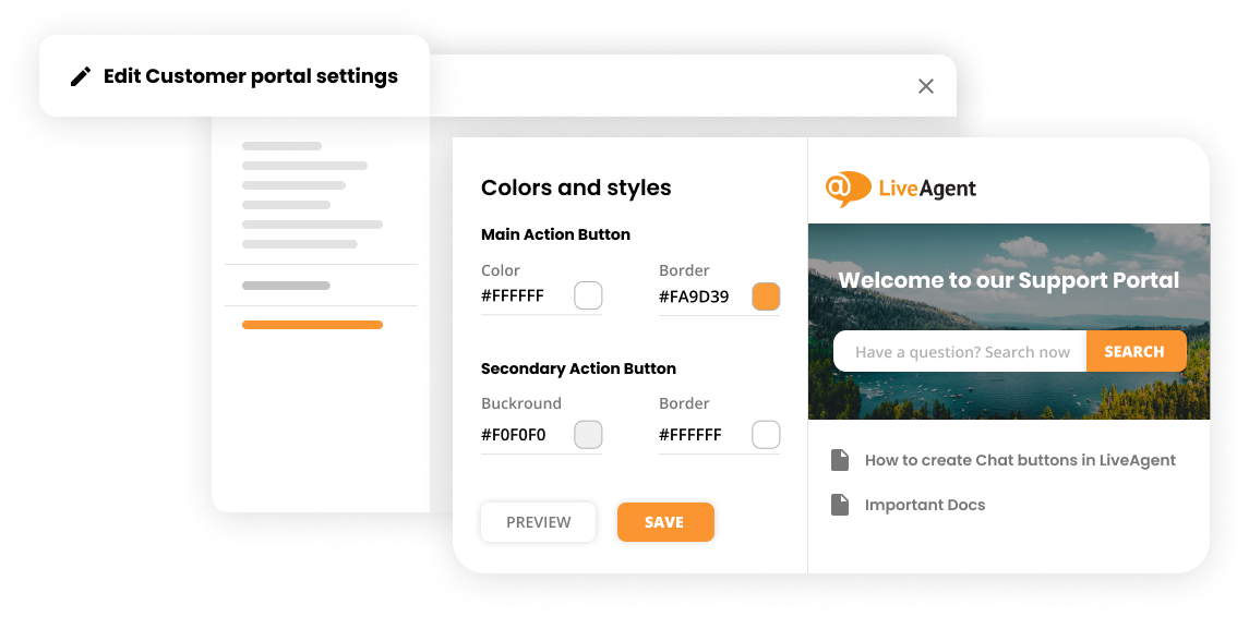 تخصيص قاعدة المعرفة في برنامج بوابة العملاء - LiveAgent