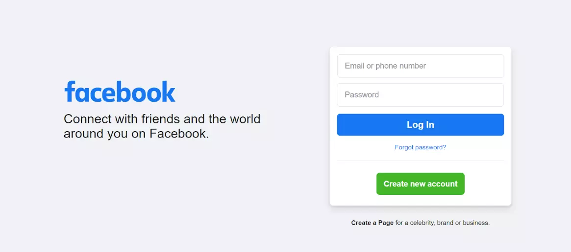 صفحة Facebook الرئيسية