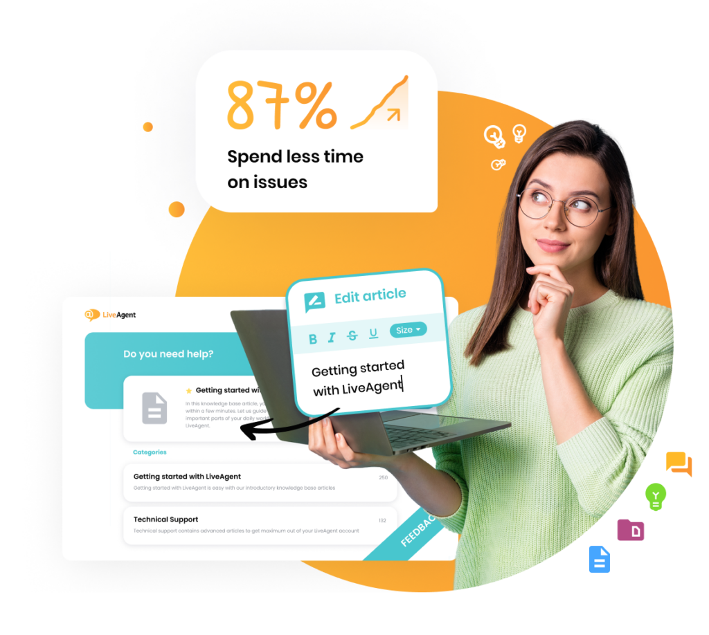 برنامج قاعدة المعرفة من LiveAgent