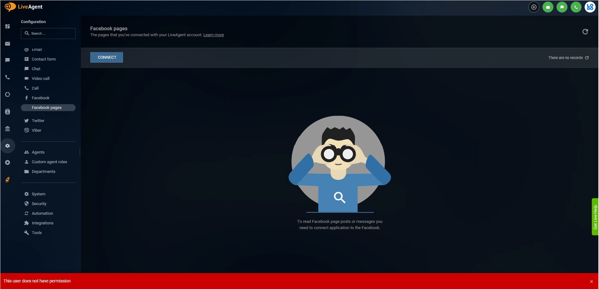 LiveAgent - تم إصلاح مشكلة تكامل فيسبوك