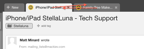 LiveAgent - إمكانية إعادة ترتيب علامات التذاكر في رأس لوحة الوكيل
