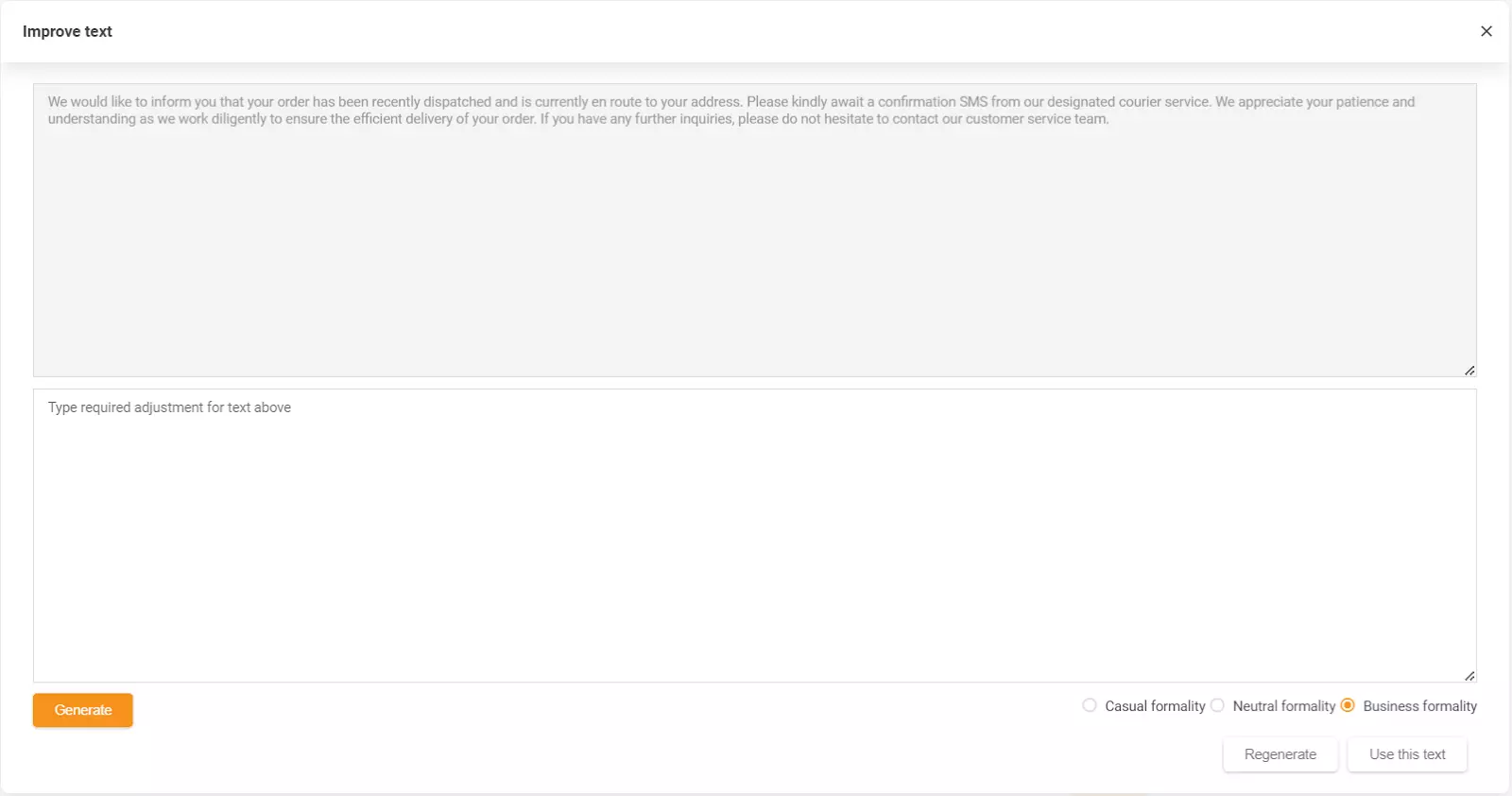 لقطة شاشة توضح ميزة مساعد الإجابة بالذكاء الاصطناعي في LiveAgent