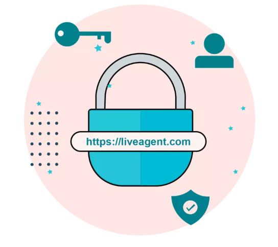 تشفير SSL و HTTPS يجعل برنامج مكتب المساعدة المجاني الخاص بـ LiveAgent خيارًا آمنًا