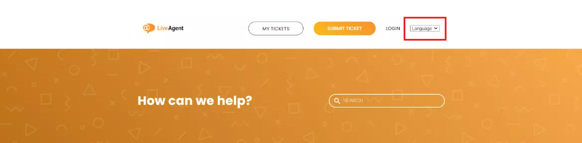 LiveAgent - إعدادات لغة قاعدة المعرفة