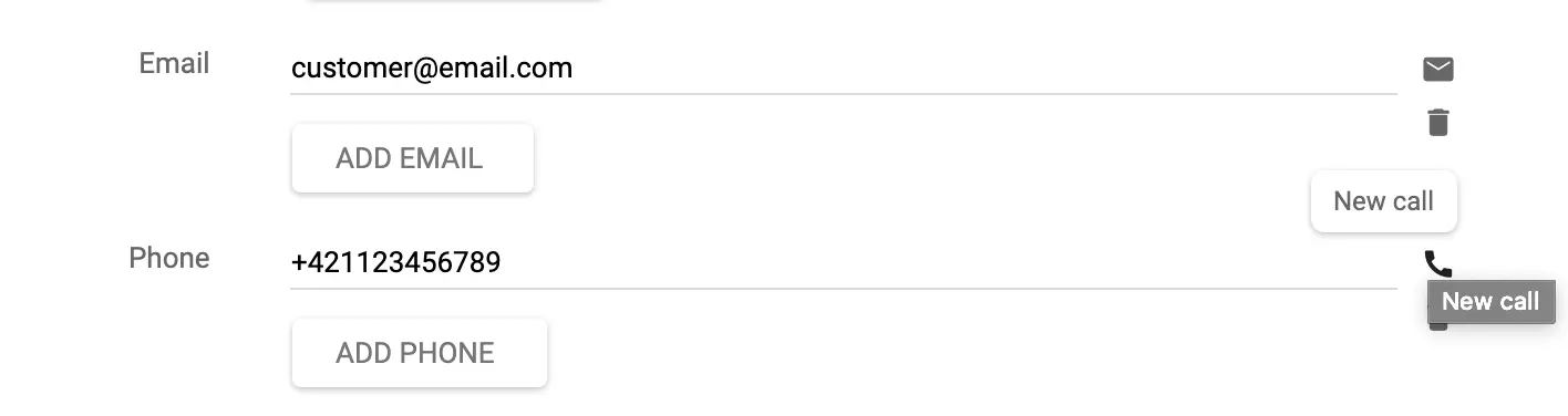 اتصل بعميل أو أنشئ تذكرة مباشرة من شاشة التحرير