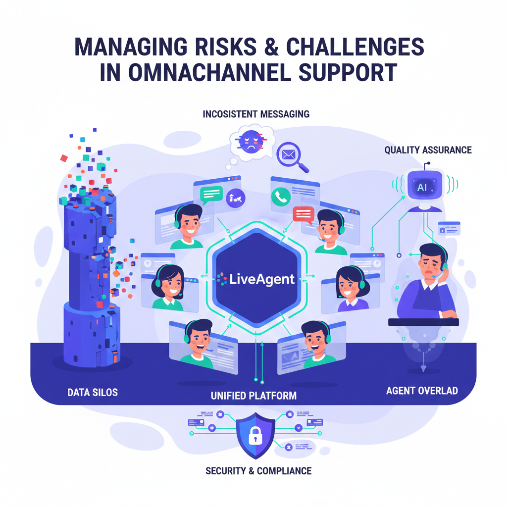 إدارة المخاطر والتحديات في الدعم متعدد القنوات