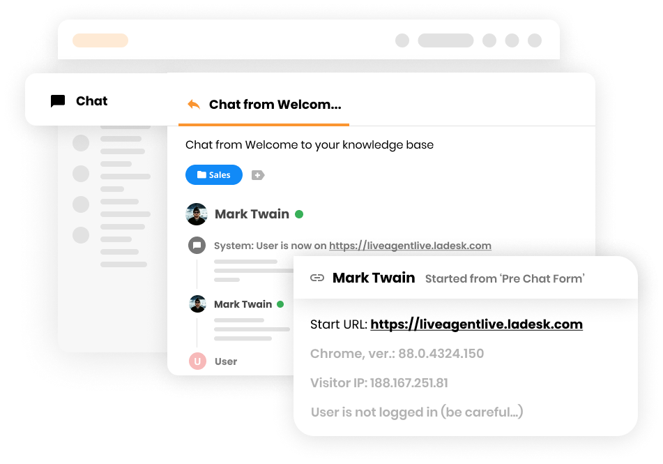 ميزة سجل التذاكر عبر الإنترنت في برنامج خدمة العملاء - LiveAgent