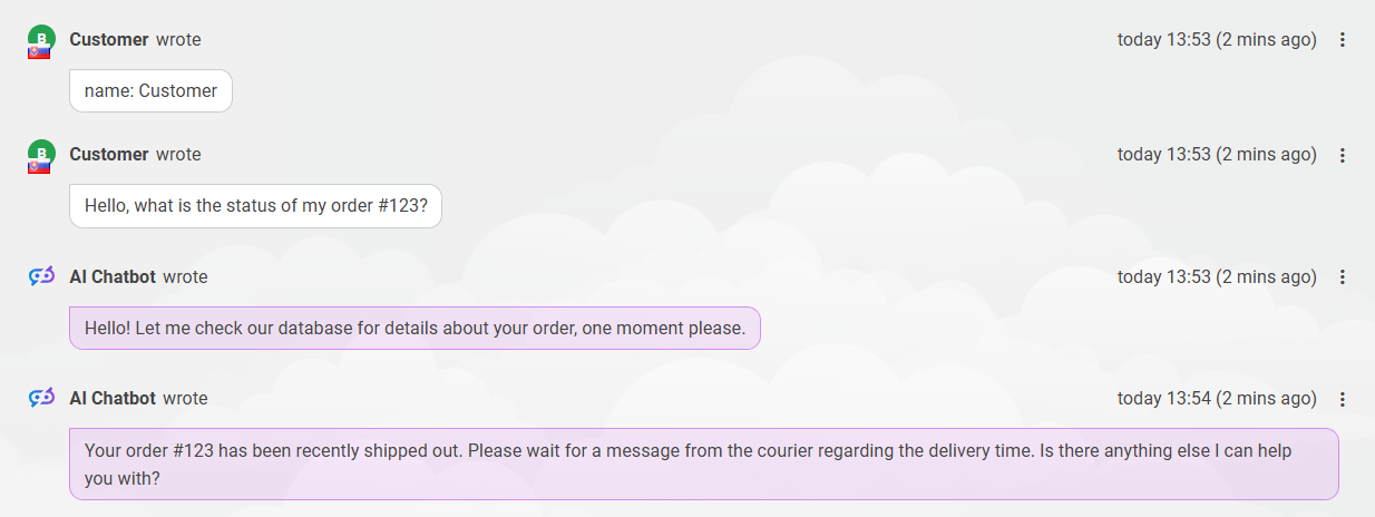 واجهة دردشة وسائل التواصل الاجتماعي والروبوت