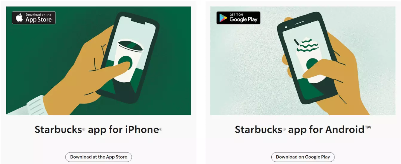 تطبيق Starbucks المحمول