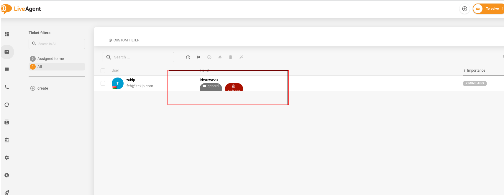 تصميم مكسور للعلامات في LiveAgent