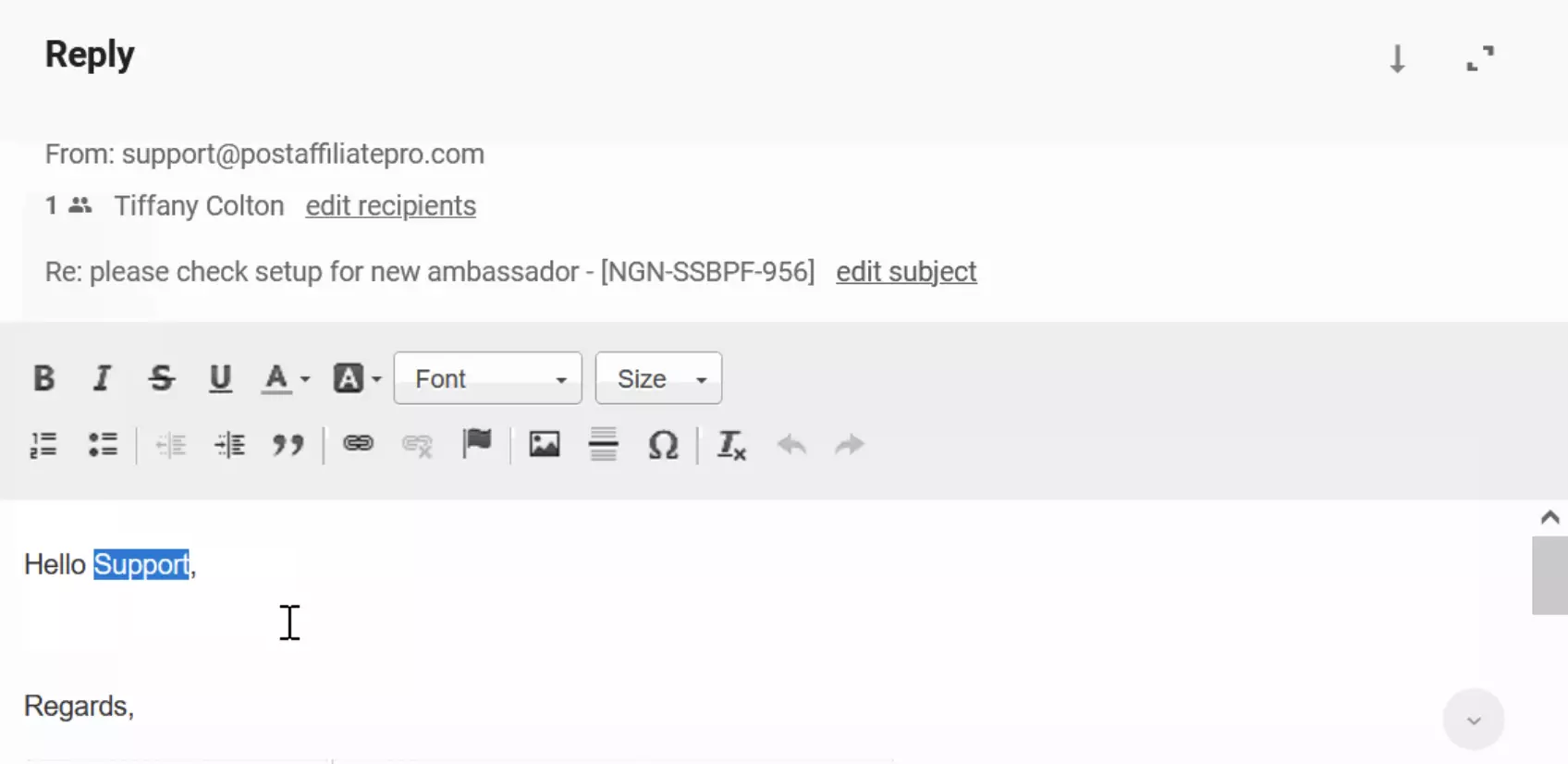 مثال على جلب اسم خاطئ في التذاكر