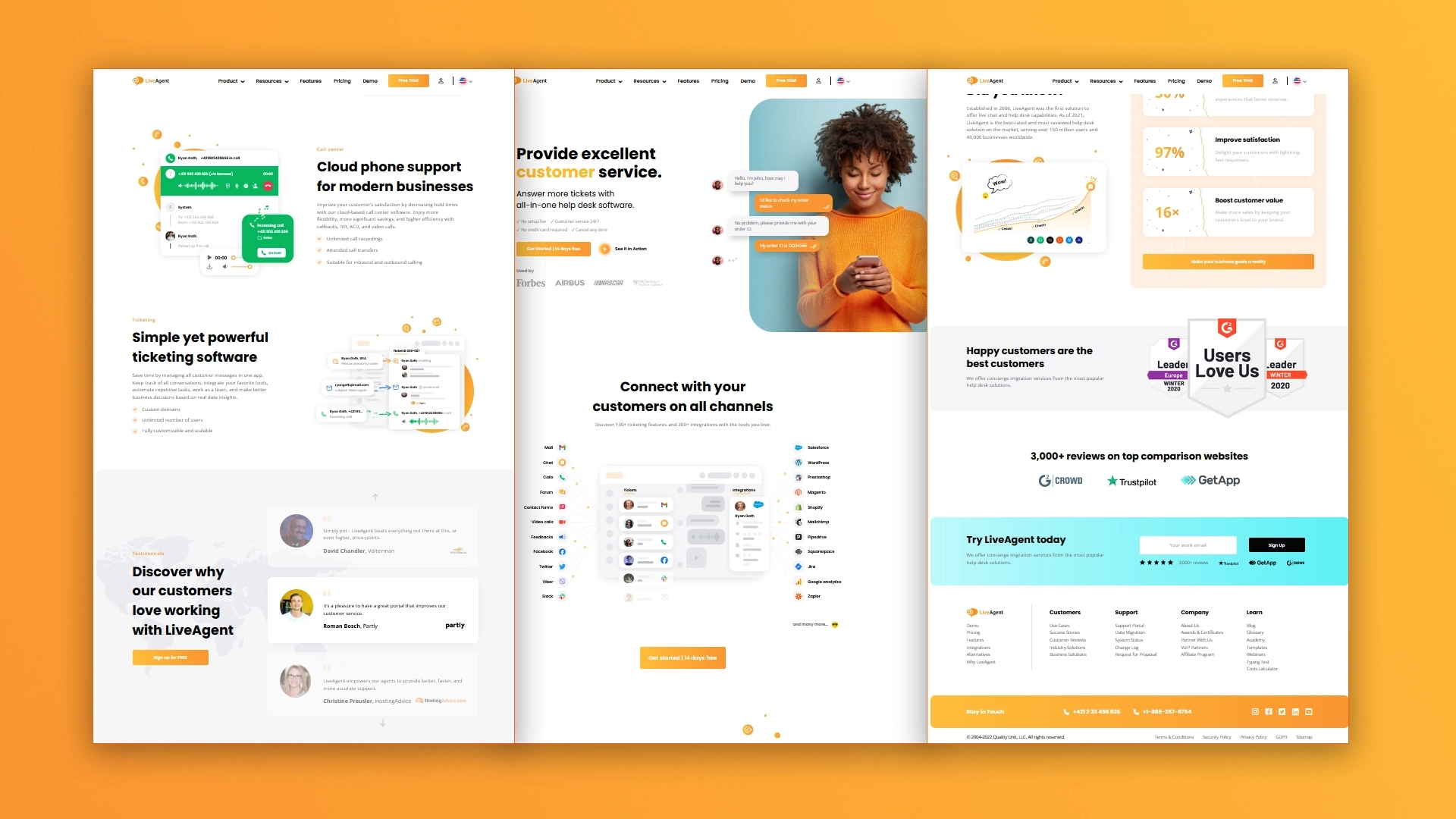 الصفحة الرئيسية LiveAgent