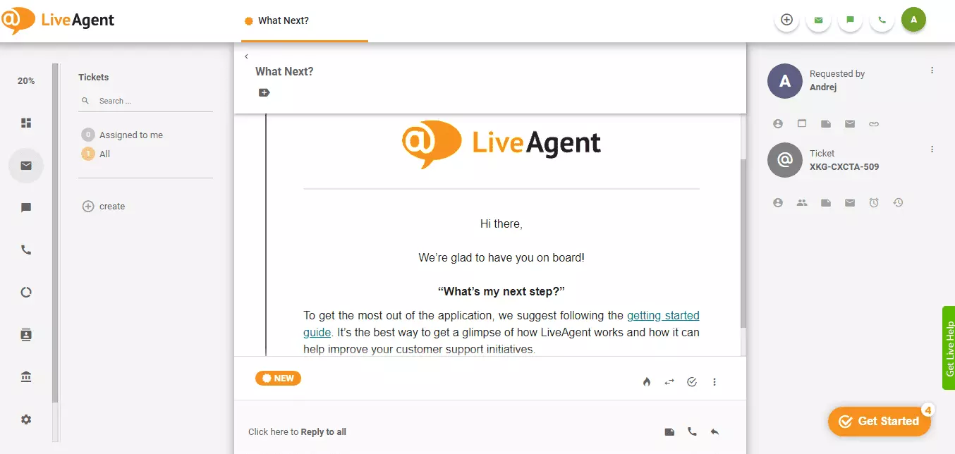 إعداد LiveAgent