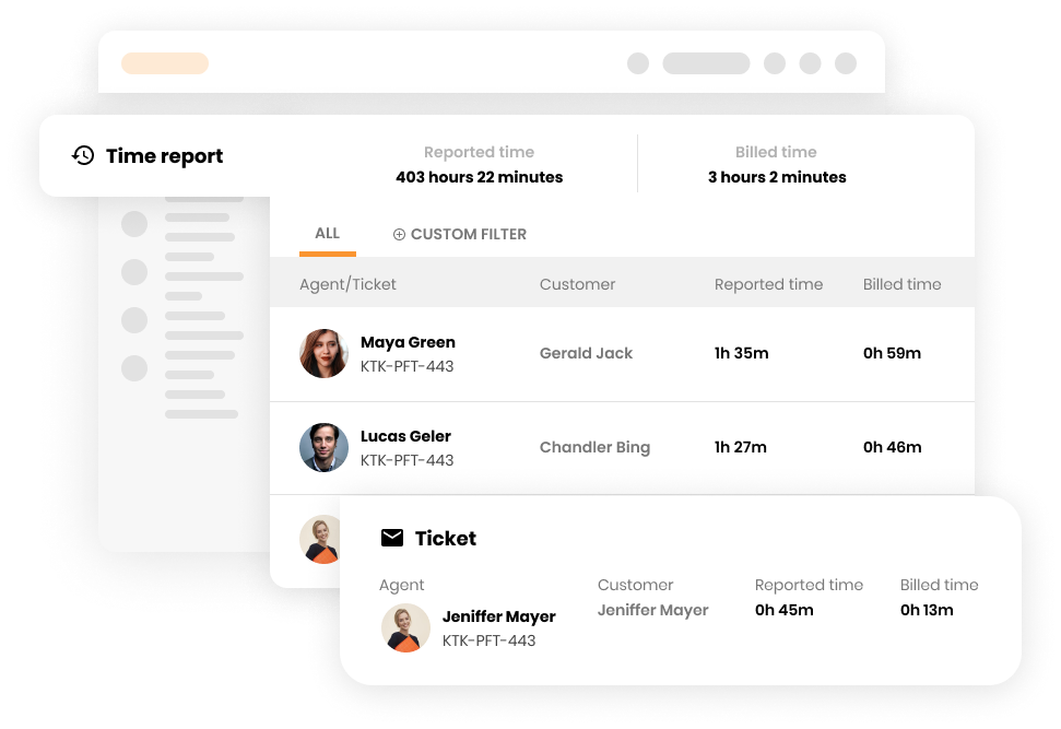 تقرير الوقت في برنامج مكتب المساعدة - LiveAgent